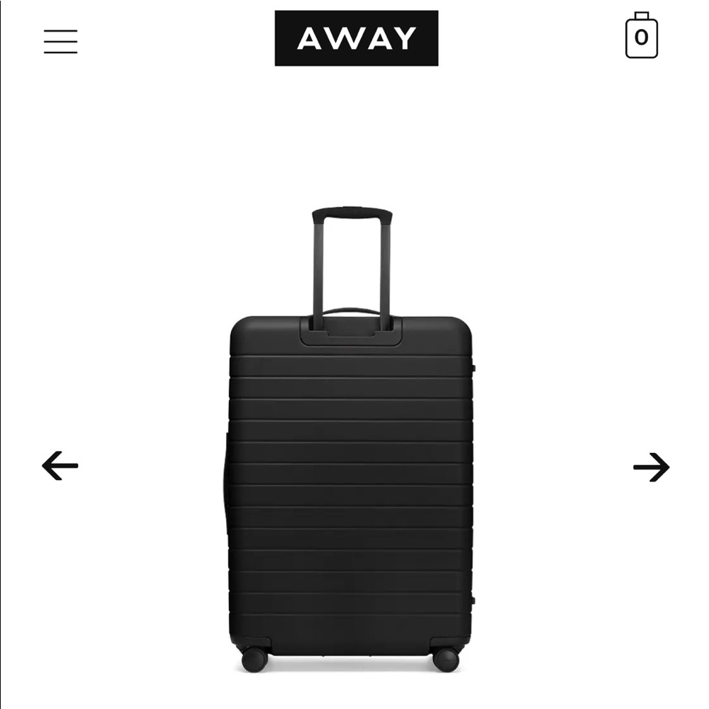 Black large checked luggage suitcase bag